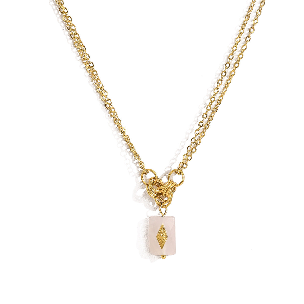 18K Gold Plated Stainless Steel Necklace Collection – Pearl, Tassel & Crystal Pendant Fashion Jewelry