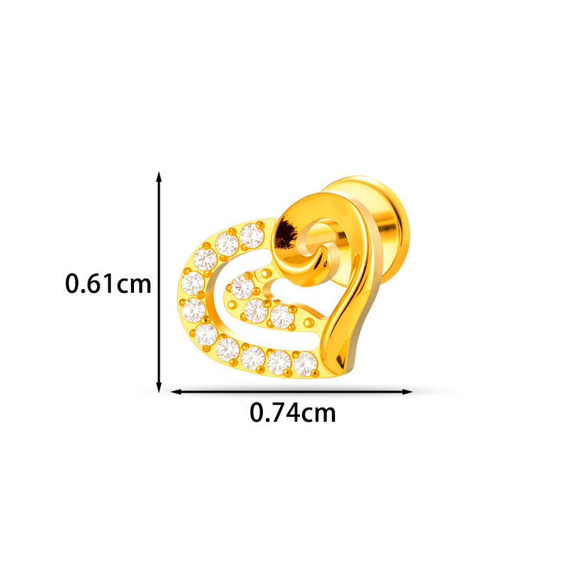 Implant Grade G23 ASTM F136 Titanium CZ Labret Stud | Internal Thread 16G Flat Back Lip & Cartilage Earring