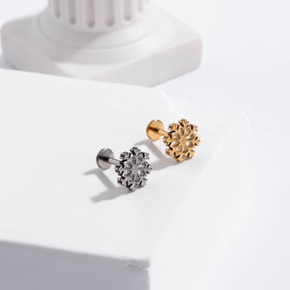 G23 Titanium Push-In Flat Back Stud – Hypoallergenic Cartilage Piercing Earring
