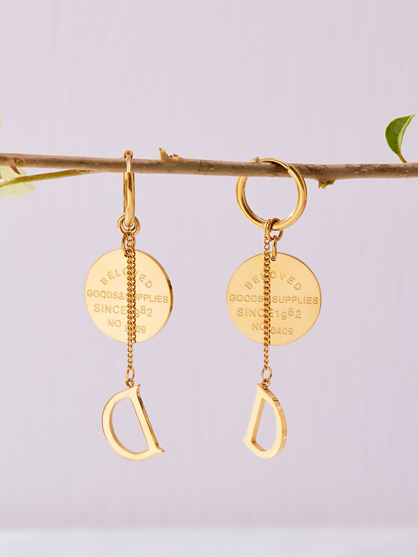 Stainless Steel Geometric D-Shape Tassel Earrings – Modern Minimalist Long Drop Dangle Earrings for Women | WANTI Fashion Jewelry
