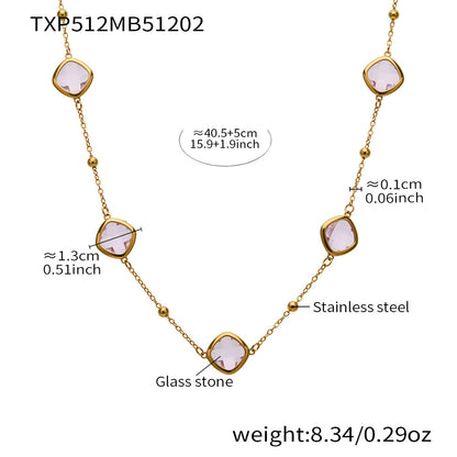 Modern Geometric Glass Jewelry | Stainless Steel Necklaces, Bracelets & Earrings