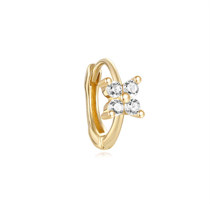 14K Gold Crown Zircon Stud Earrings – Regal & Dainty