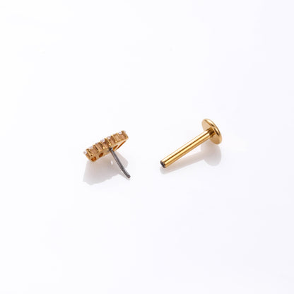 Titanium Zircon Piercing Stud – Hypoallergenic & Minimalist Jewelry