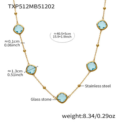 Modern Geometric Glass Jewelry | Stainless Steel Necklaces, Bracelets & Earrings