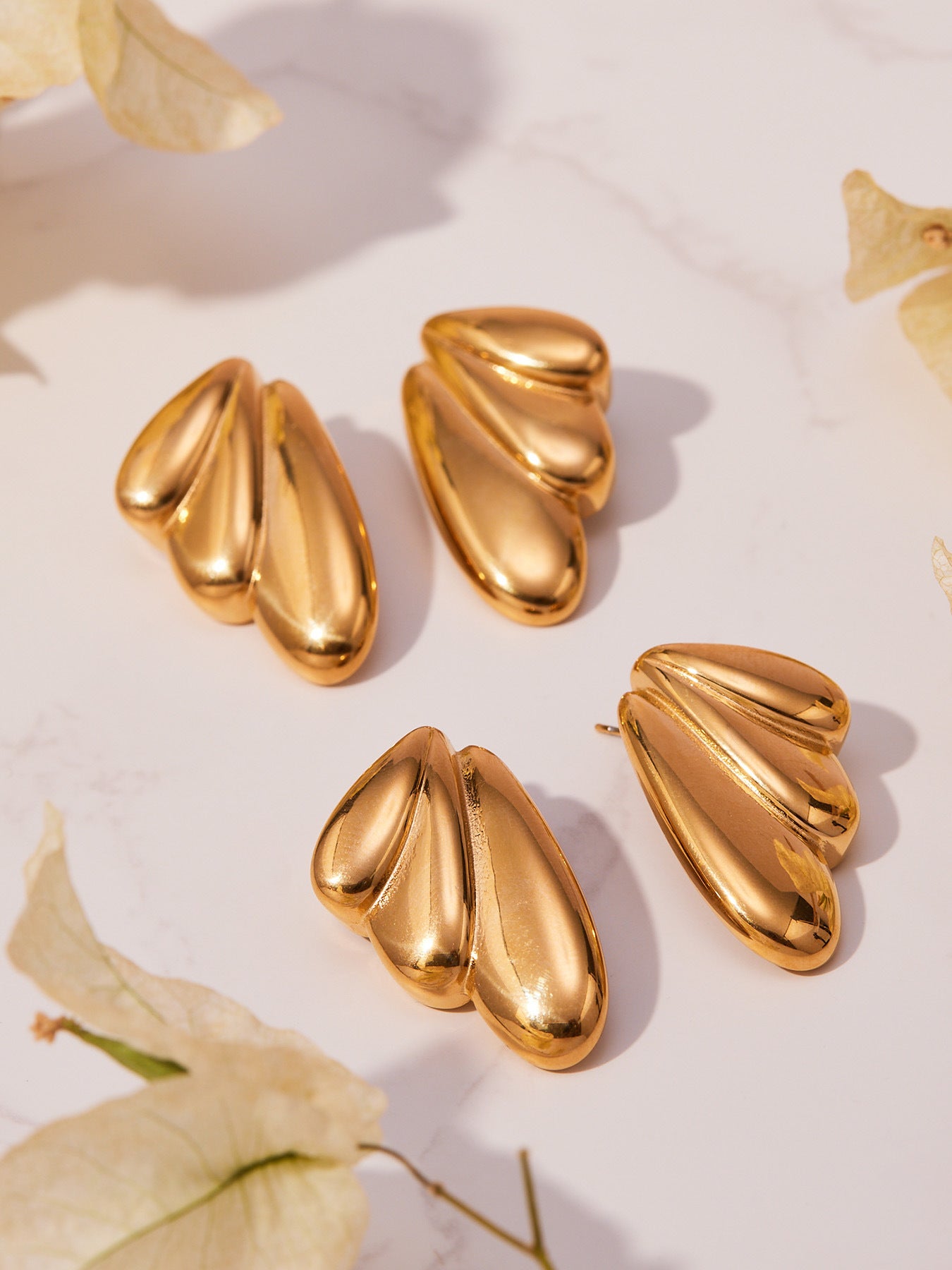 Stainless Steel Wing Earrings – Elegant High-End Statement Fashion Jewelry for Women