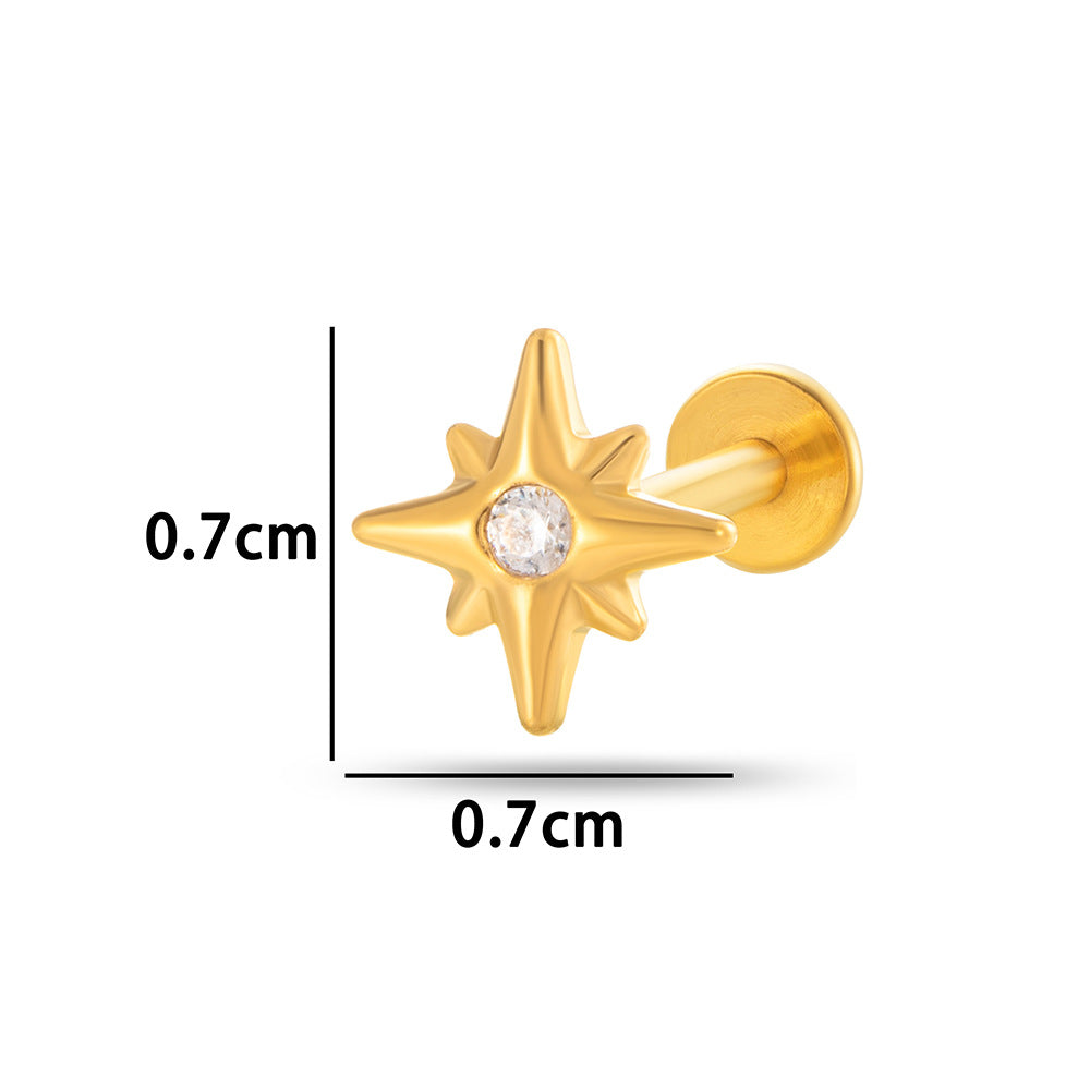 Titanium Curve Barbell Piercing – Hypoallergenic CZ Ends & Fast Shipping