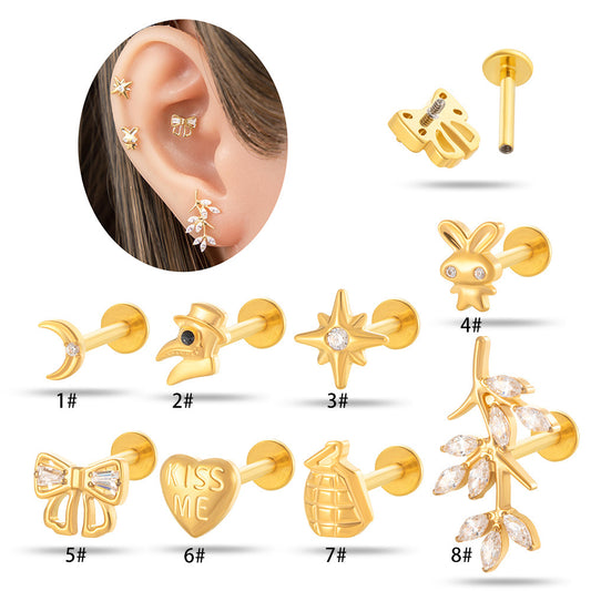 Titanium Curve Barbell Piercing – Hypoallergenic CZ Ends & Fast Shipping