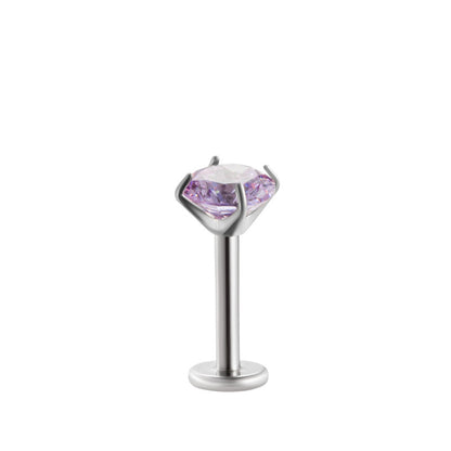 Minimalist Titanium Cartilage Barbell with Zircon – Hypoallergenic Piercing Jewelry