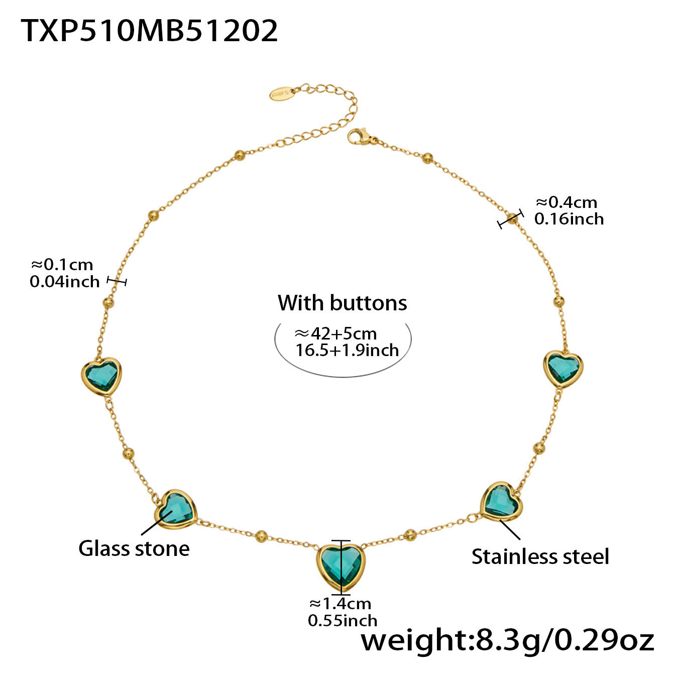 Modern Glass Shine Jewelry | Stainless Steel Necklaces, Bracelets & Earrings