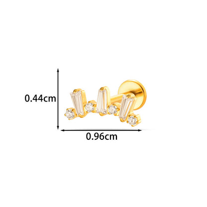 G23/F136 Titanium Micro CZ Internal Thread Piercing Jewelry – Christmas Tree, Rose, Comb & Bunny | 10 Styles