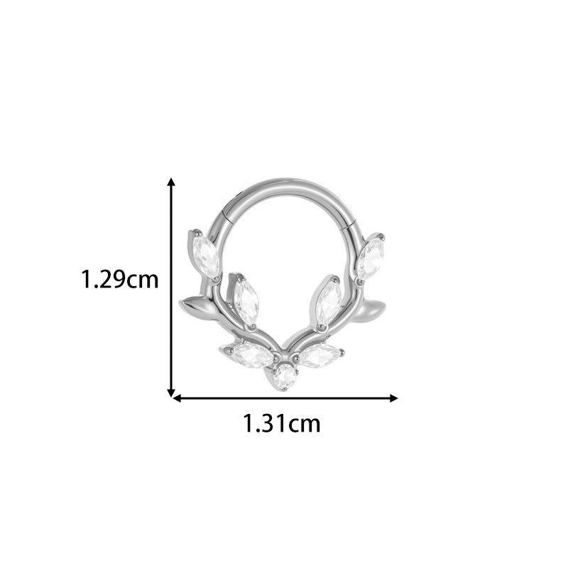 G23/F136 Titanium Star & Teardrop Dangle Flat Back Internally Threaded Labret Studs | Hypoallergenic Piercing Jewelry for Lip, Ear, Cartilage