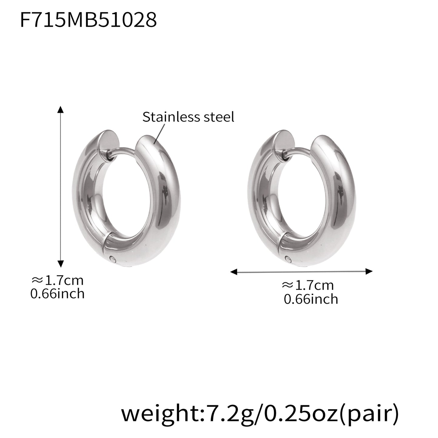 Statement Stainless Steel Hoop Earrings – Bold Geometric Circle Earrings, Modern Minimalist Jewelry for Women