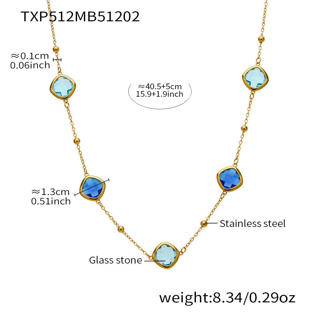 Modern Geometric Glass Jewelry | Stainless Steel Necklaces, Bracelets & Earrings