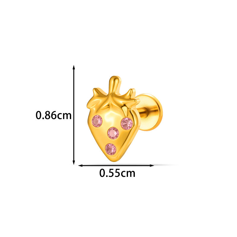 G23 F136 Titanium Geometric Flat Back Labret Stud – Internal Thread Cartilage & Lip Piercing