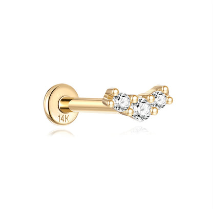 14K Gold Circle Zircon Stud Earrings – Hypoallergenic & Everyday Sparkle