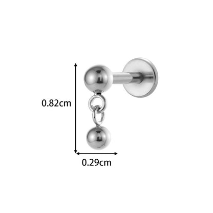 Implant Grade ASTM F136 Titanium Threadless Push Pin Moon Star Flat Back Stud | Minimalist Helix Cartilage Tragus Lip Piercing Jewelry