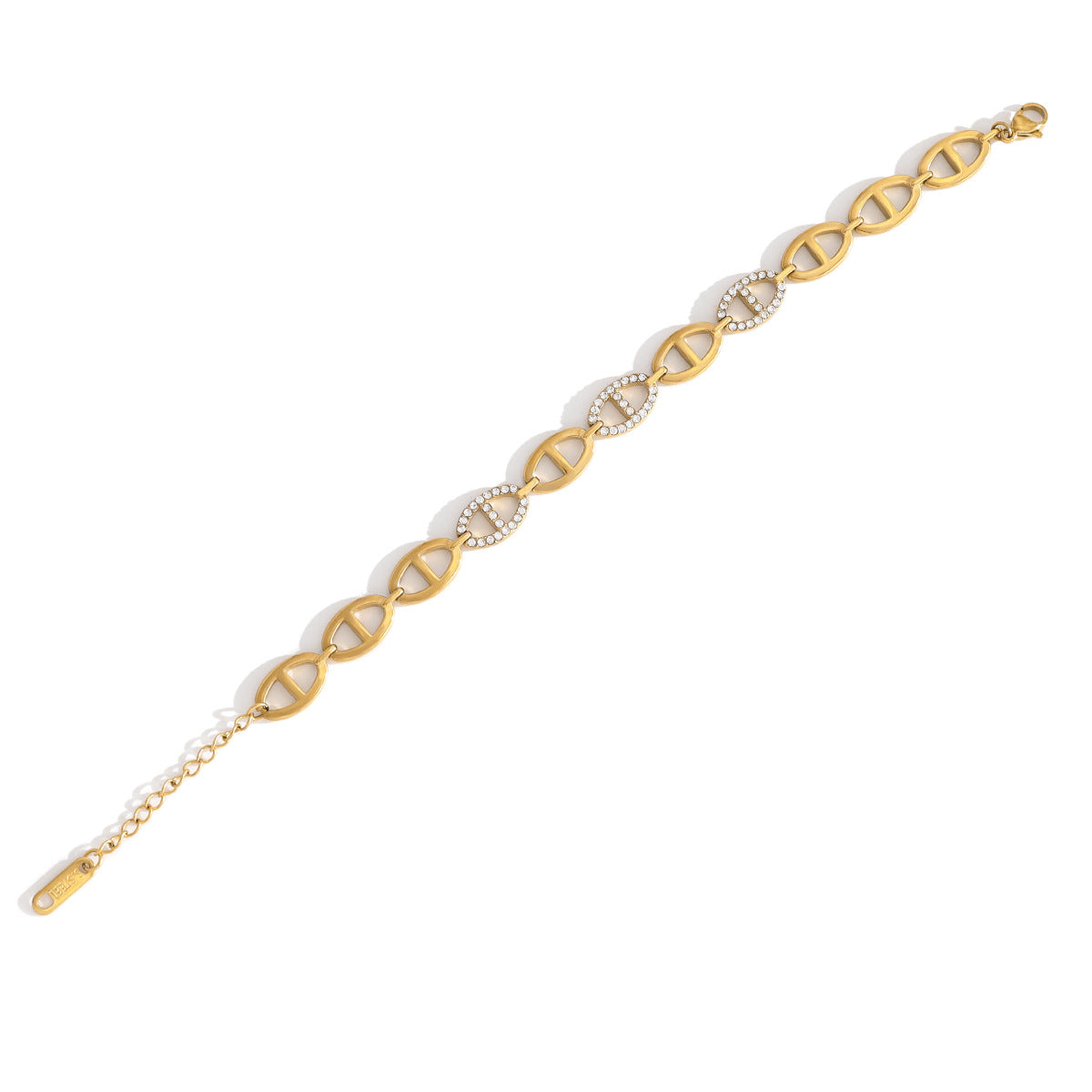 18K Gold Plated Stainless Steel Crystal Bracelet – Heart, Rectangle, Oval & Infinity Shapes