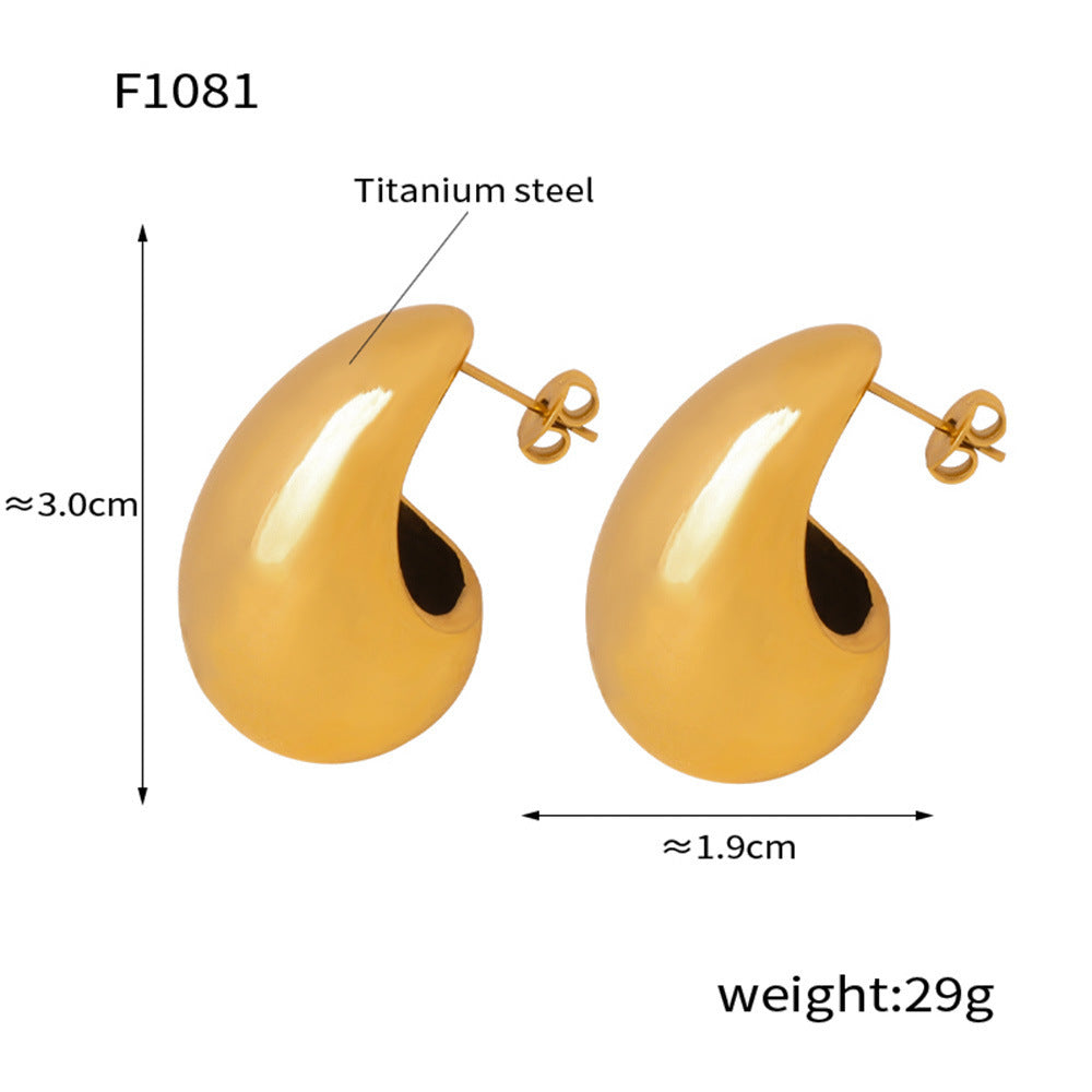 Elegant Teardrop Zircon Earrings – Stainless Steel Enamel, Pearl & Rhinestone Collection | Hypoallergenic Fashion Jewelry