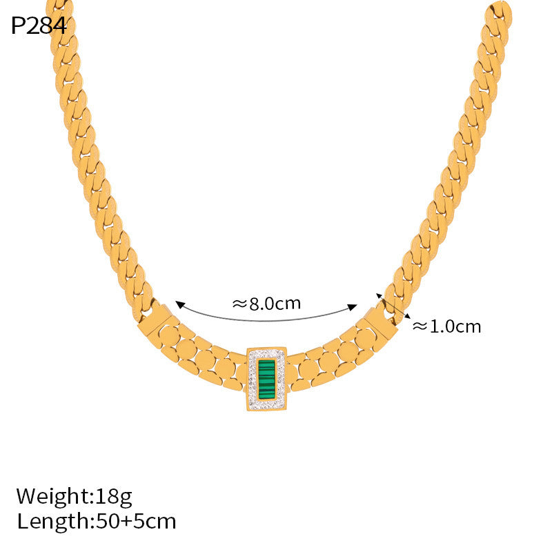 Trendy Stainless Steel Chain Jewelry Set – Rings, Bracelet, Earrings, Necklace & Bangle