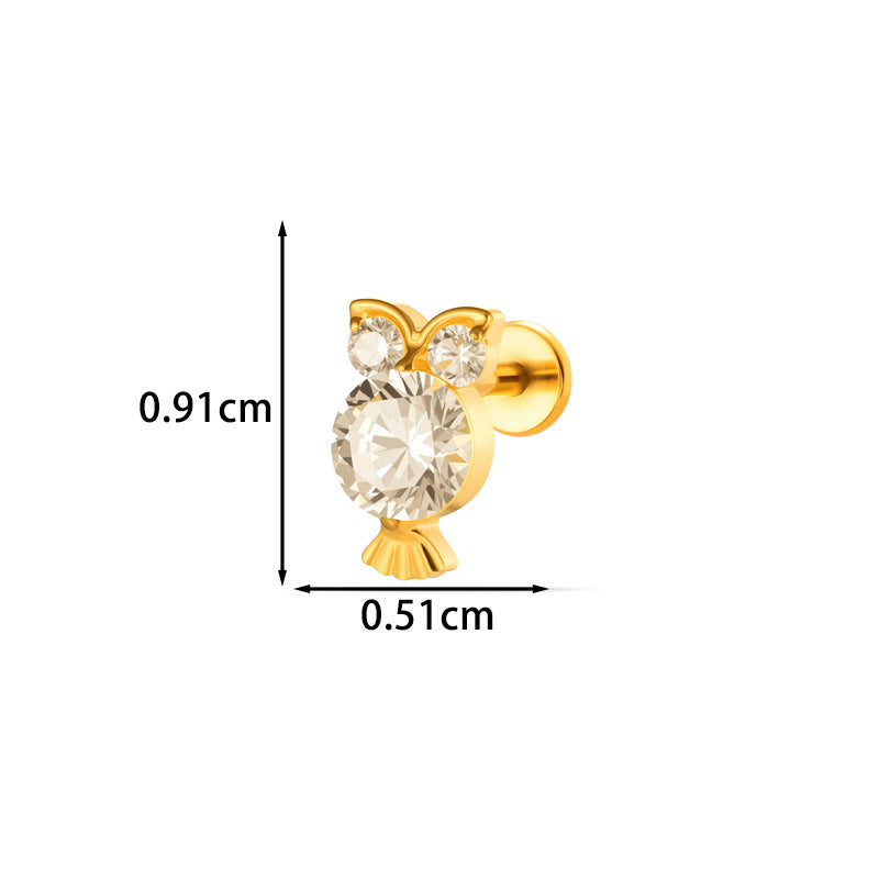 G23 F136 Titanium Geometric Flat Back Labret Stud – Internal Thread Cartilage & Lip Piercing