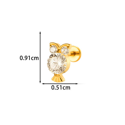 G23 F136 Titanium Geometric Flat Back Labret Stud – Internal Thread Cartilage & Lip Piercing