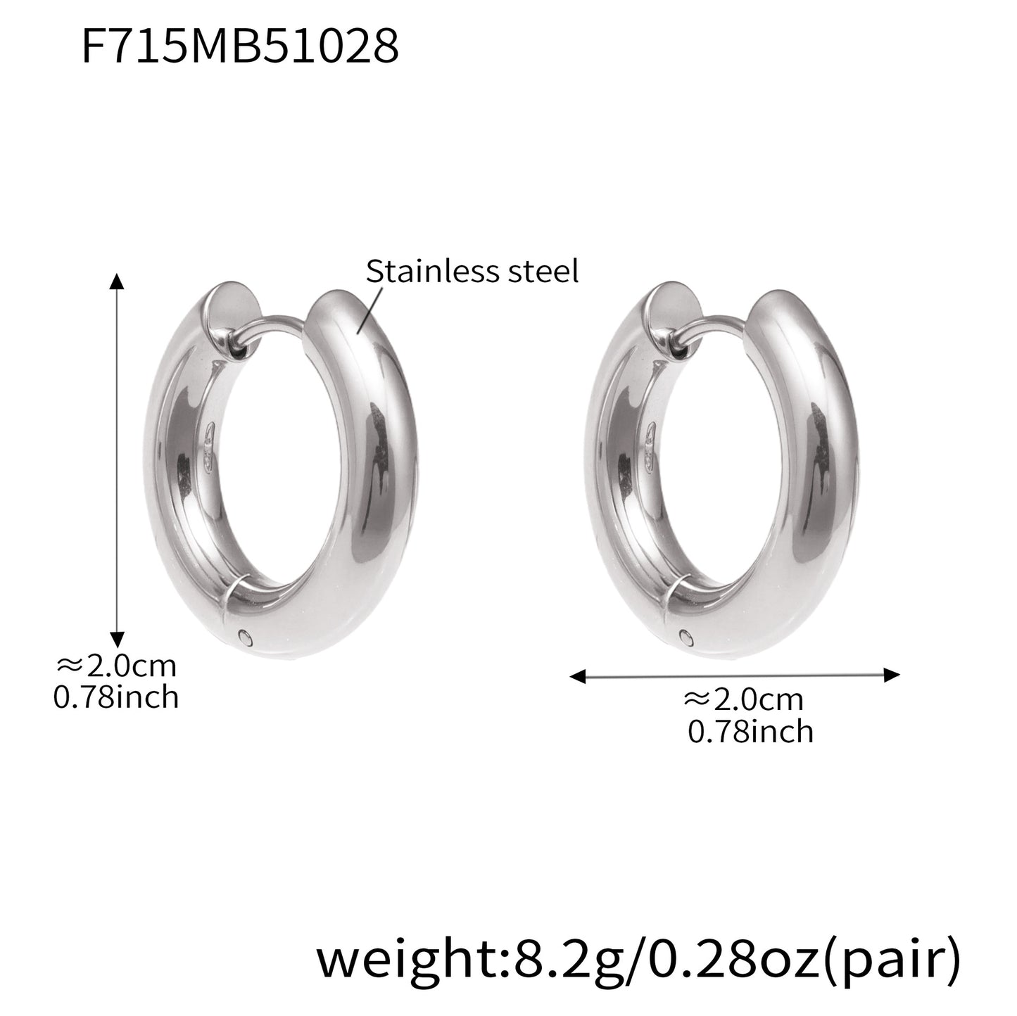 Statement Stainless Steel Hoop Earrings – Bold Geometric Circle Earrings, Modern Minimalist Jewelry for Women