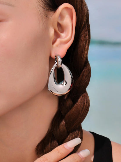 Geometric Multi-Layer Hoop Earrings Stainless Steel Statement Dangle Earrings – High Fashion Modern Jewelry | WANTI Jewelry
