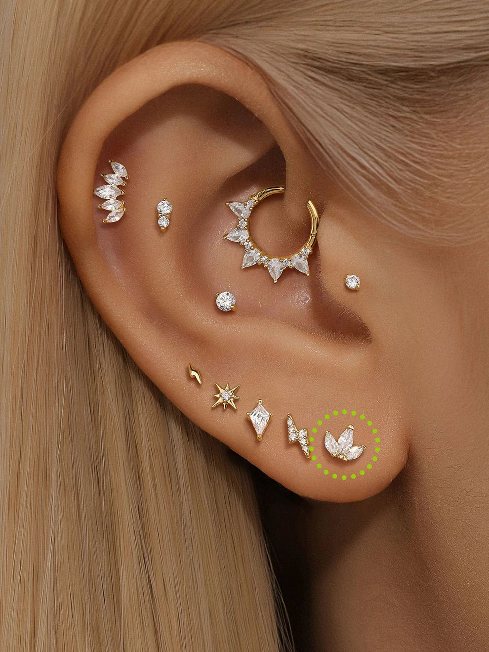 14K Gold Crown Zircon Stud Earrings – Dainty & Hypoallergenic