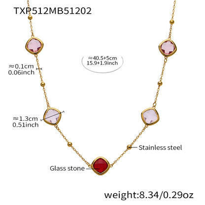 Modern Geometric Glass Jewelry | Stainless Steel Necklaces, Bracelets & Earrings