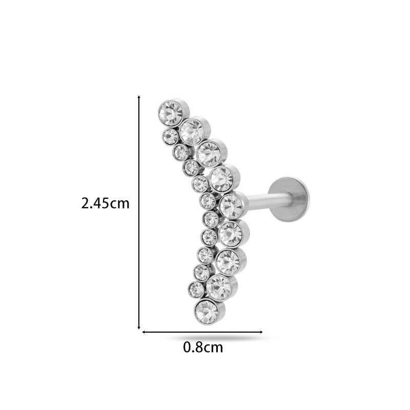 G23/F136 Titanium Flower Flat Back Labret Stud – 9 Designs | Hypoallergenic Cartilage Piercing Jewelry
