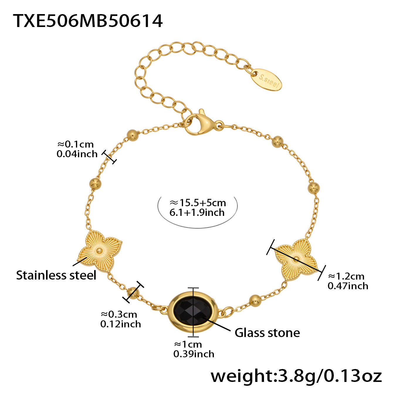 Stainless Steel Oval Gemstone Jewelry Series – Long Pendant Necklace · Bracelet · Drop Earrings | WANTI Jewelry