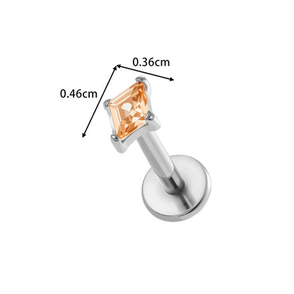 G23/F136 Titanium Zircon Star & Geometric Lip & Cartilage Piercing | Stylish & Hypoallergenic Jewelry
