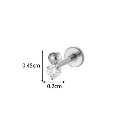 G23/F136 Titanium Internally Threaded Flat Back Lip Studs Cactus Star Flower Piercing Jewelry – Hypoallergenic Cartilage Earrings for Daily & Professional Use