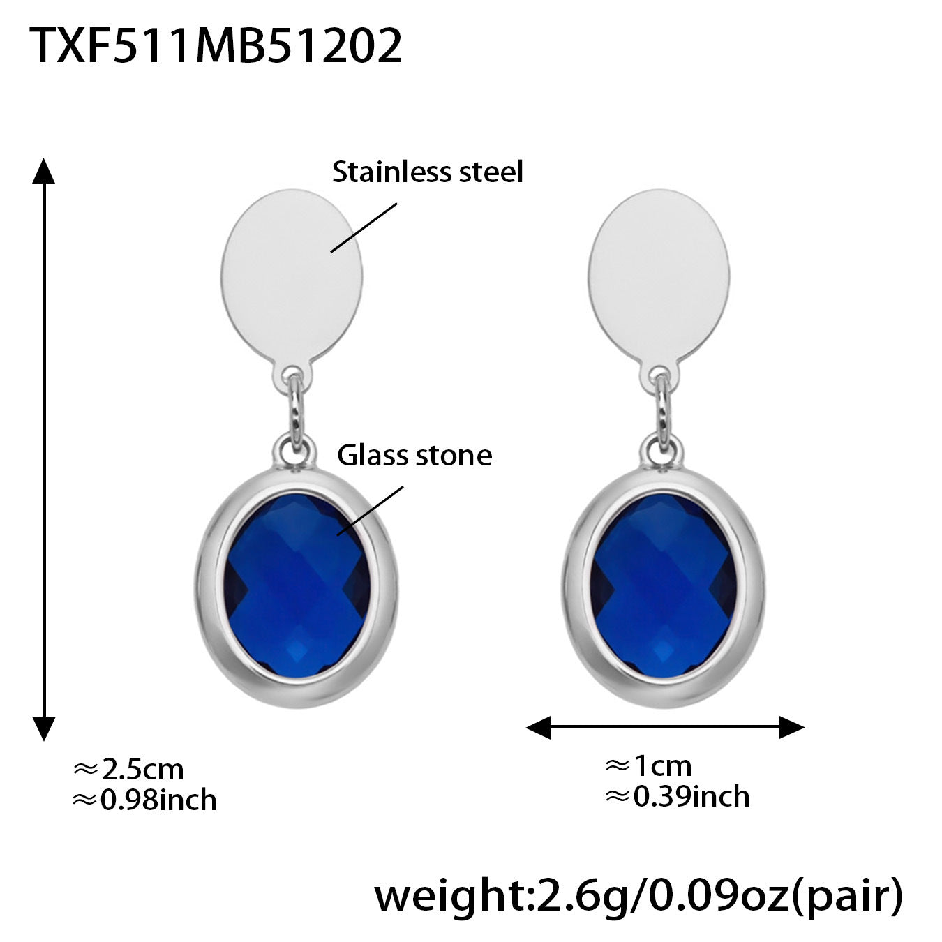 Candy Color Oval Glass Stone Necklace, Bracelet & Earrings Set – Stainless Steel | Fashion Jewelry | Colorful Minimalist Accessories