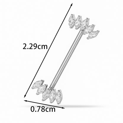 G23 Titanium Nipple Ring with CZ Gem | F136 Implant Grade Barbell Piercing Jewelry