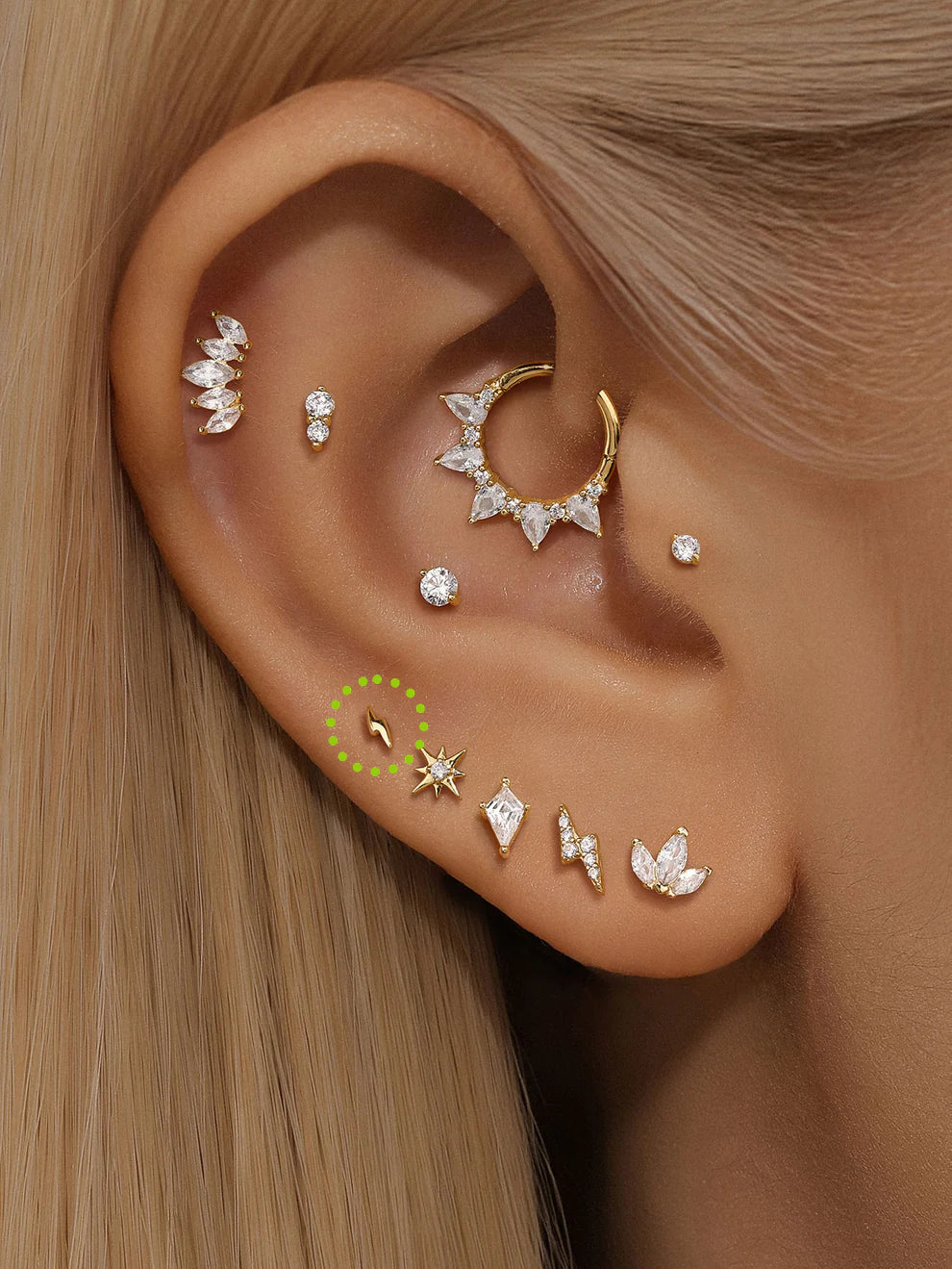 14K Gold Lightning Bolt Stud Earrings – Bold & Minimalist