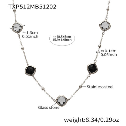 Modern Geometric Glass Jewelry | Stainless Steel Necklaces, Bracelets & Earrings