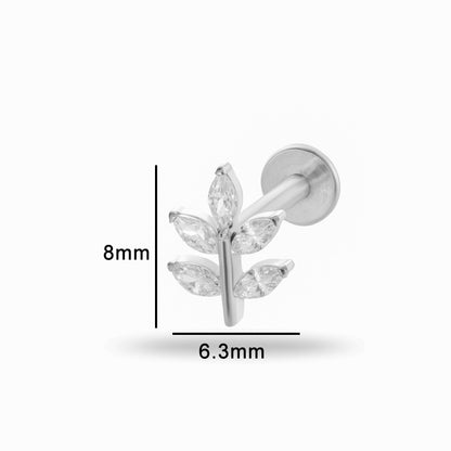 G23/F136 Titanium Zircon Lip & Cartilage Piercing Jewelry | Internally Threaded Studs | Fashionable & Hypoallergenic