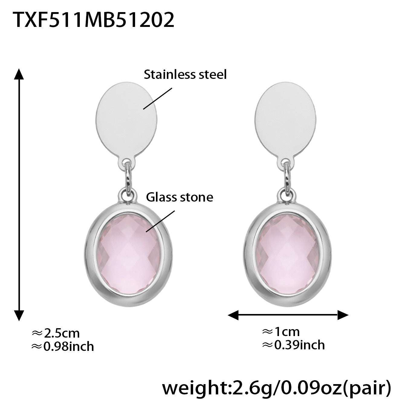 Candy Color Oval Glass Stone Necklace, Bracelet & Earrings Set – Stainless Steel | Fashion Jewelry | Colorful Minimalist Accessories