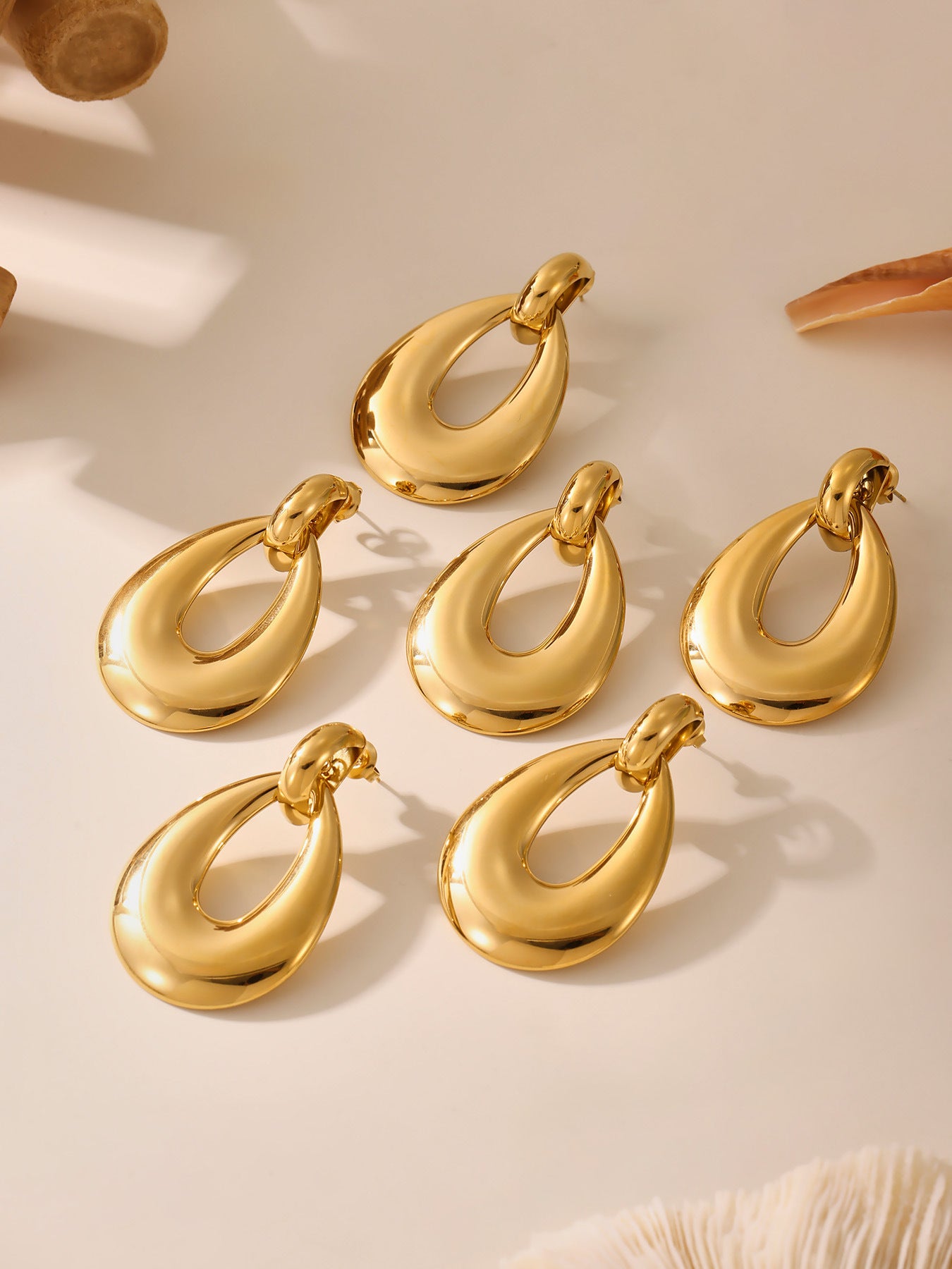 Geometric Multi-Layer Hoop Earrings Stainless Steel Statement Dangle Earrings – High Fashion Modern Jewelry | WANTI Jewelry