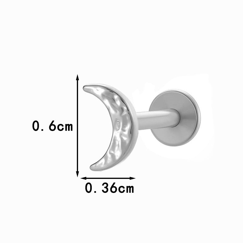 Titanium Internally Threaded Flat Back Piercing Stud for Cartilage