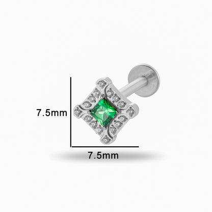 Titanium ircon  Silver Piercing Internal Screw Rod Ear Bone Studs
