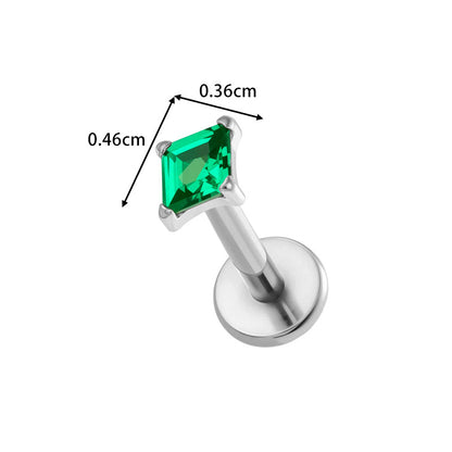 G23/F136 Titanium Zircon Star & Geometric Lip & Cartilage Piercing | Stylish & Hypoallergenic Jewelry