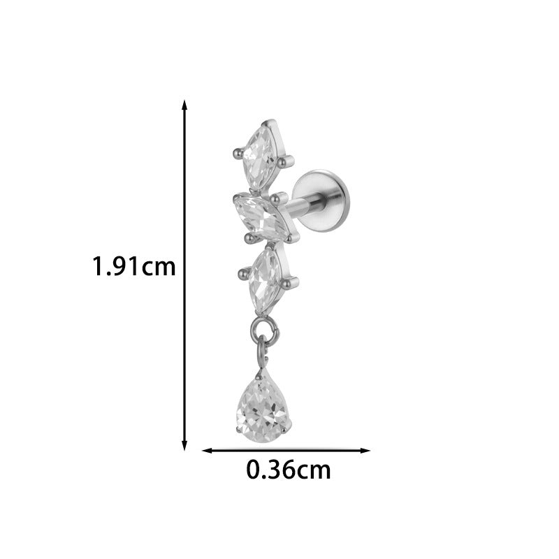 G23/F136 Titanium Internal Thread Lip & Cartilage Studs – Heart, Cross & 10 Classic Designs | Gold & Silver