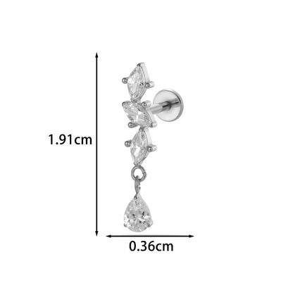 G23/F136 Titanium Internal Thread Lip & Cartilage Studs – Heart, Cross & 10 Classic Designs | Gold & Silver