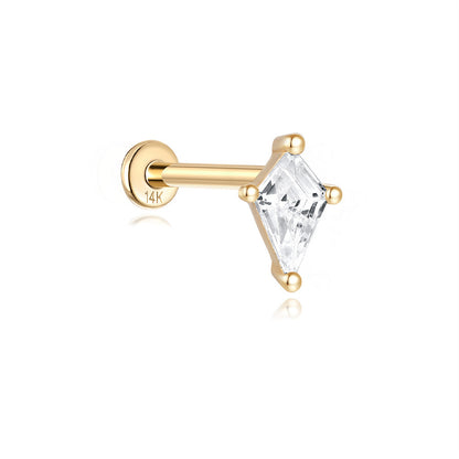 14K Gold Teardrop Zircon Stud Earrings – Dainty, Hypoallergenic & Everyday Chic