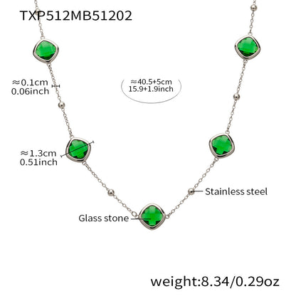 Modern Geometric Glass Jewelry | Stainless Steel Necklaces, Bracelets & Earrings