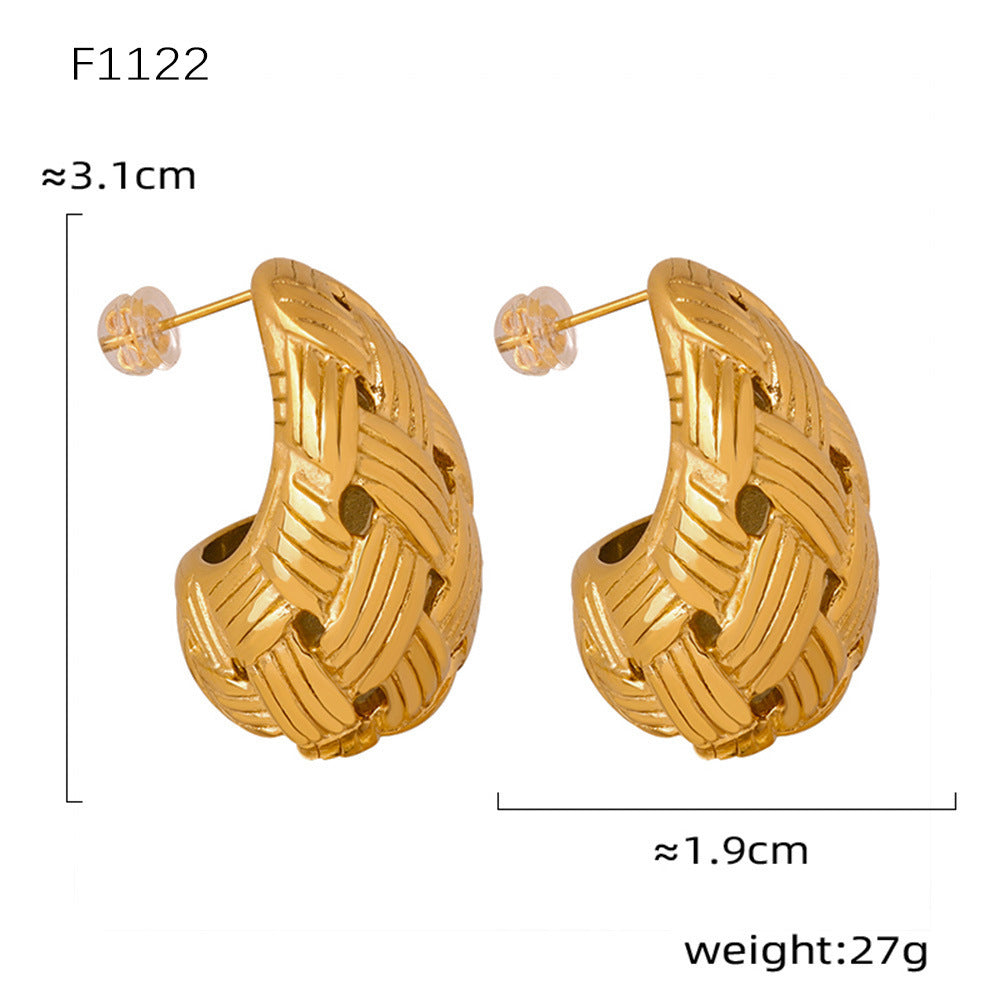 Elegant Teardrop Zircon Earrings – Stainless Steel Enamel, Pearl & Rhinestone Collection | Hypoallergenic Fashion Jewelry