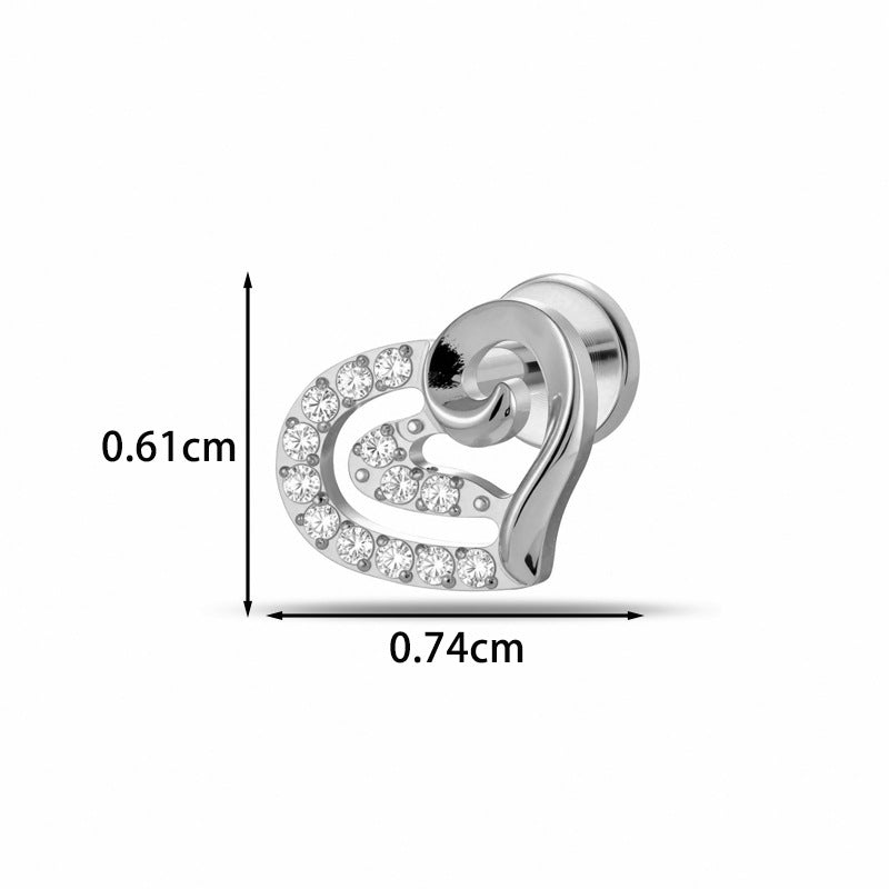 Implant Grade G23 ASTM F136 Titanium CZ Labret Stud | Internal Thread 16G Flat Back Lip & Cartilage Earring