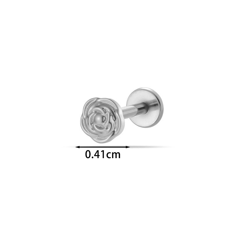 G23/F136 Titanium Micro CZ Internal Thread Piercing Jewelry – Christmas Tree, Rose, Comb & Bunny | 10 Styles